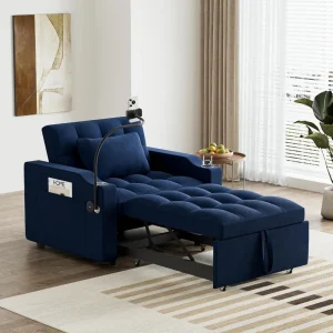 3 in 1 Single Sleeper Sofa Chair with Pullout Bed